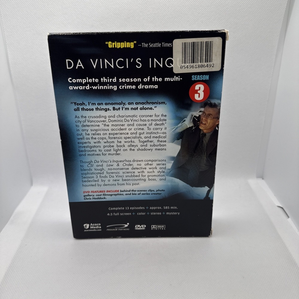 Da Vinci's Inquest - Season 3 (DVD, 2008, 4-Disc Set, Boxed Set) - Picture 4 of 6